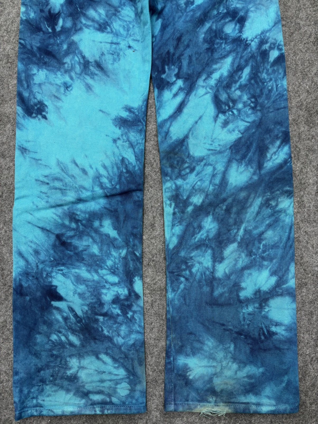 Designer 💥Vintage GO WEST Very Rare Tye Dye Sick Floral Denim F674 Size US 31 - 17 Thumbnail