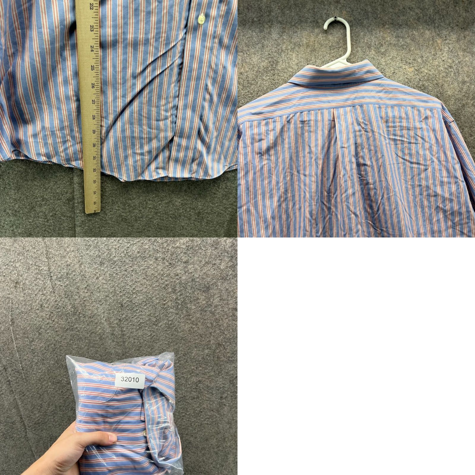 Brooks Brothers Brooks Brothers Shirt Mens 17 34 Blue Pink Button-Down Stripes Oxford OCBD Long Sleeve Size US XL / EU 56 / 4 - 8 Thumbnail