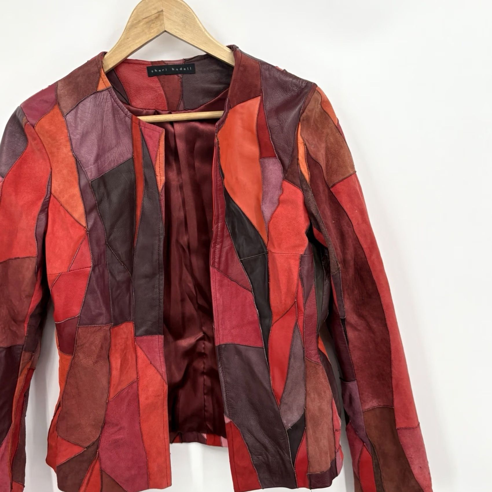 Vintage VINTAGE Suede Leather Patchwork Jacket Small Whimsigoth Witchy 90s ASO Charmed Womens Jacket Size S / US 4 / IT 40 - 5 Thumbnail
