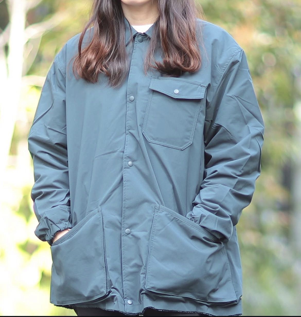 Beams Plus Fuwatech Reversible Shirt Jacket Blue Green Size US L / EU 52-54 / 3 - 16 Thumbnail