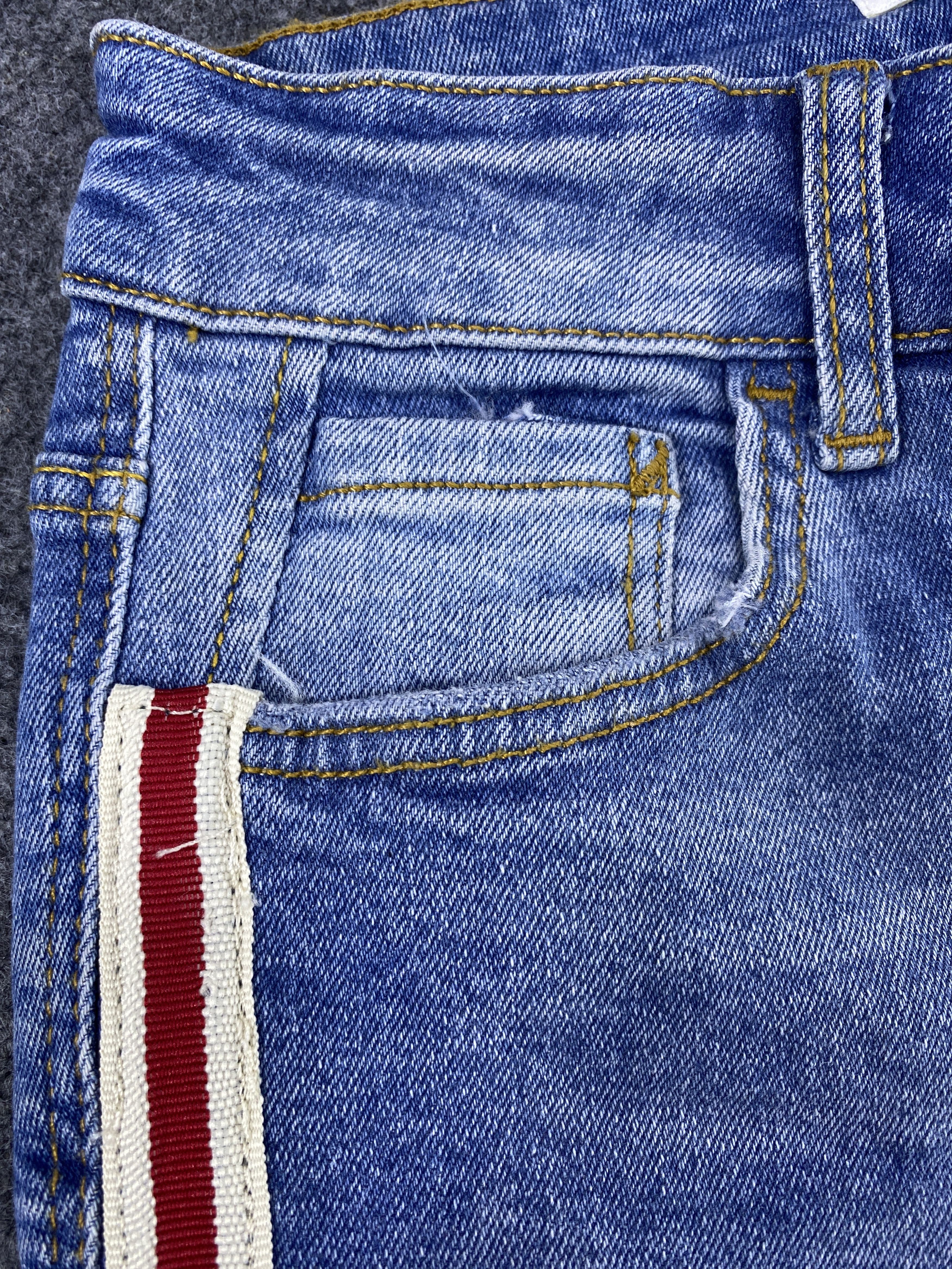Zara Zara Side Stripe Skinny Blue Wash Jeans-J1136 Size 26" / US 2 / IT 38 - 7 Thumbnail
