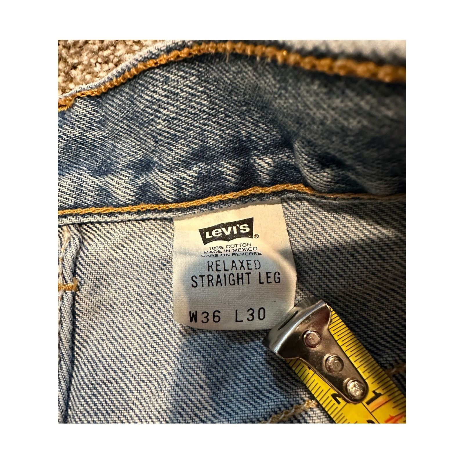 Levi's 2002 Vintage Levis Relaxed Straight Leg Size US 34 / EU 50 - 6 Thumbnail