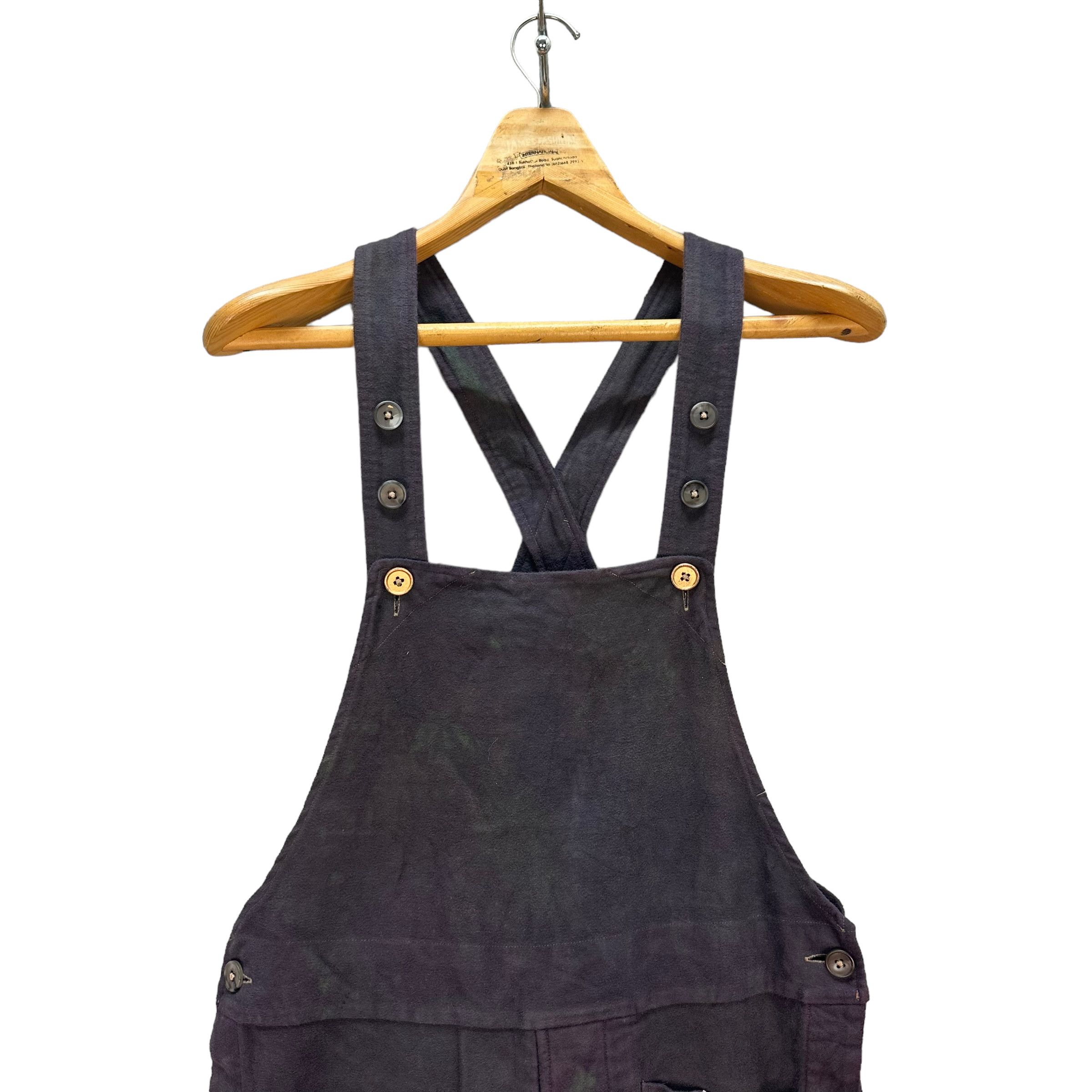 Japanese Brand TRASHED🔥 YAECA WRITE EXCELENT FABRIC OVERALLS #8579-015 Size US 32 / EU 48 - 2 Thumbnail