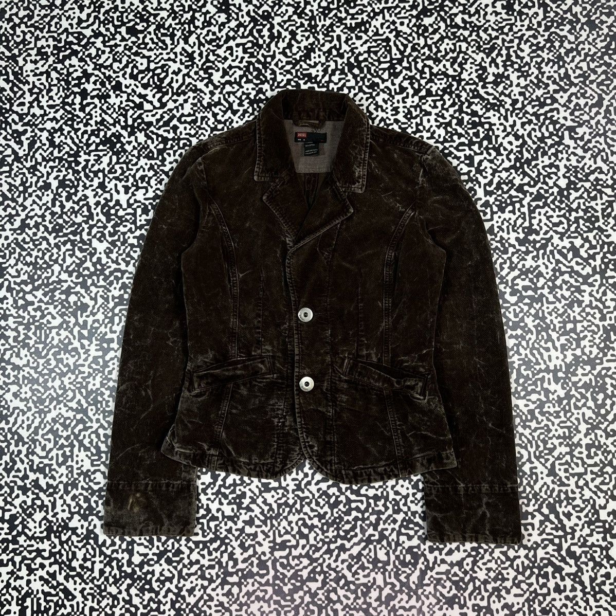 Diesel Vintage Y2K Diesel Corduroy Blazer Casual Retro 90s Style Size M / US 6-8 / IT 42-44 - 4 Thumbnail