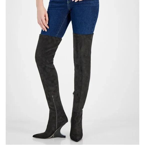 Other AAJ by Aminah Black Over-the-Knee Boots Size US 5 / IT 35 - 1 Thumbnail