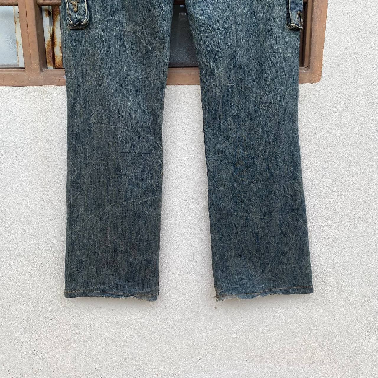 In The Attic Y2K IN THE ATTIC Japan Grunge"Mudwash Distressed Flared Hook Size US 30 / EU 46 - 12 Thumbnail