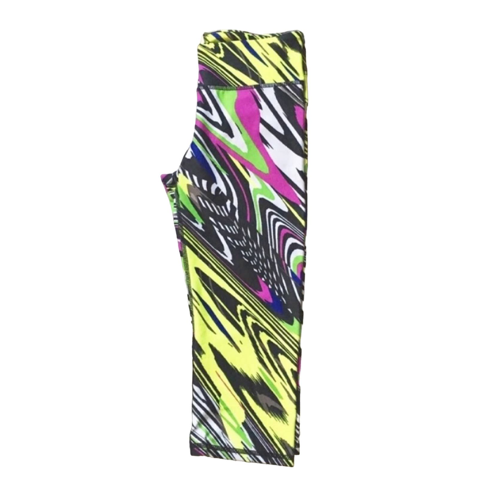 Lululemon NEW FABLETICS Neon Black White Crop Workout Pant Leggings Size 26" / US 2 / IT 38 - 4 Thumbnail