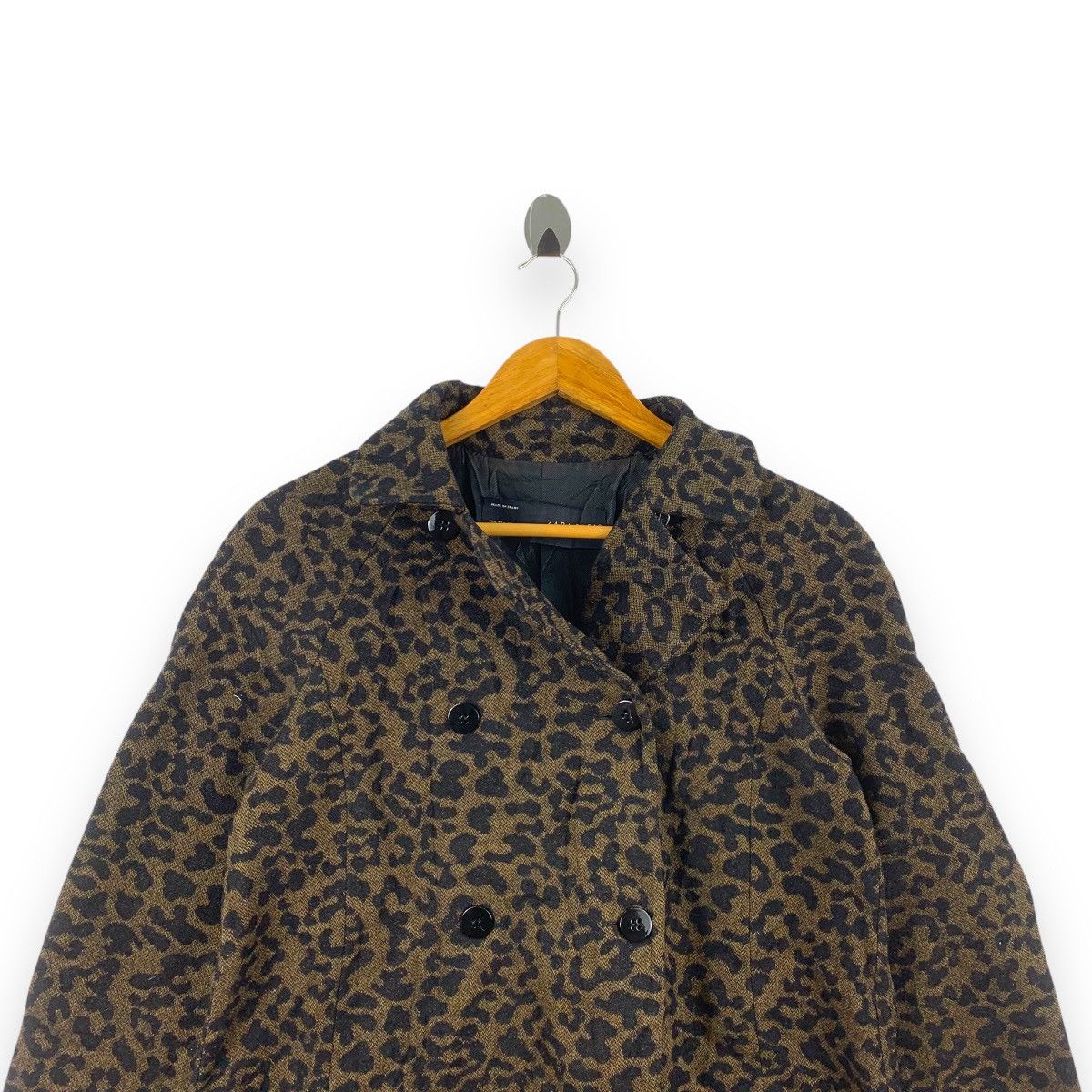 Zara ZARA GLEN 533 Collection Leopard Tiger Stripe Jacket Peacoat Size M / US 6-8 / IT 42-44 - 2 Thumbnail