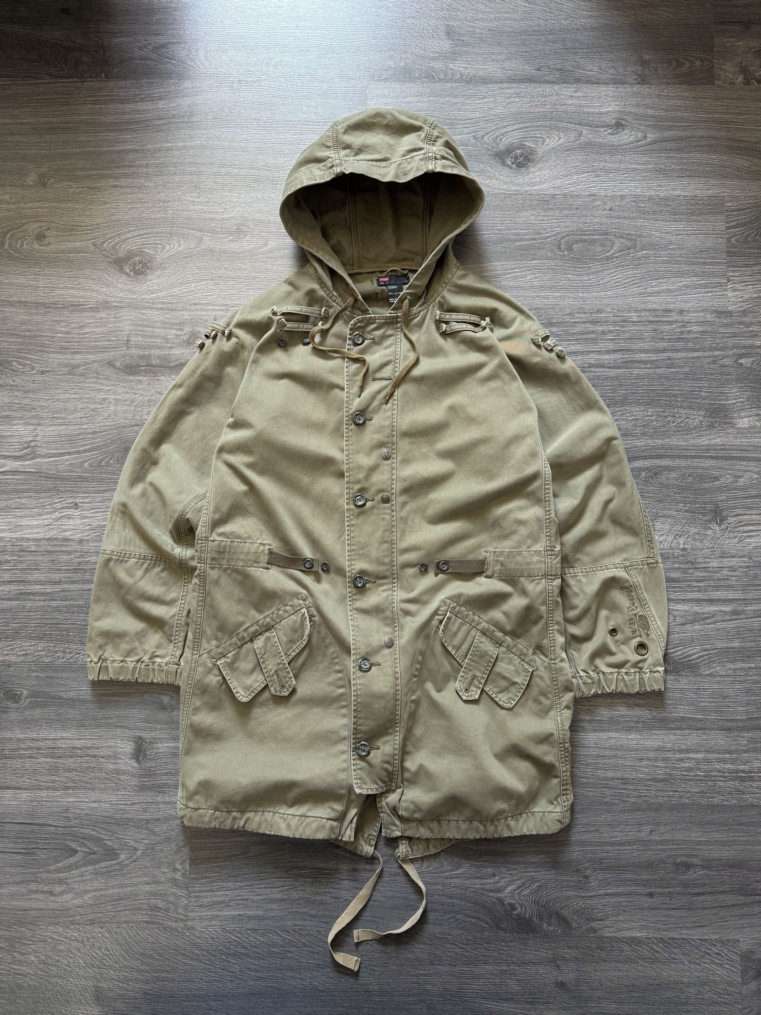 Diesel DIESEL Vintage Fishtail Coat Jacket Archive Techwear RARE Size US S / EU 44-46 / 1 - 1 Thumbnail