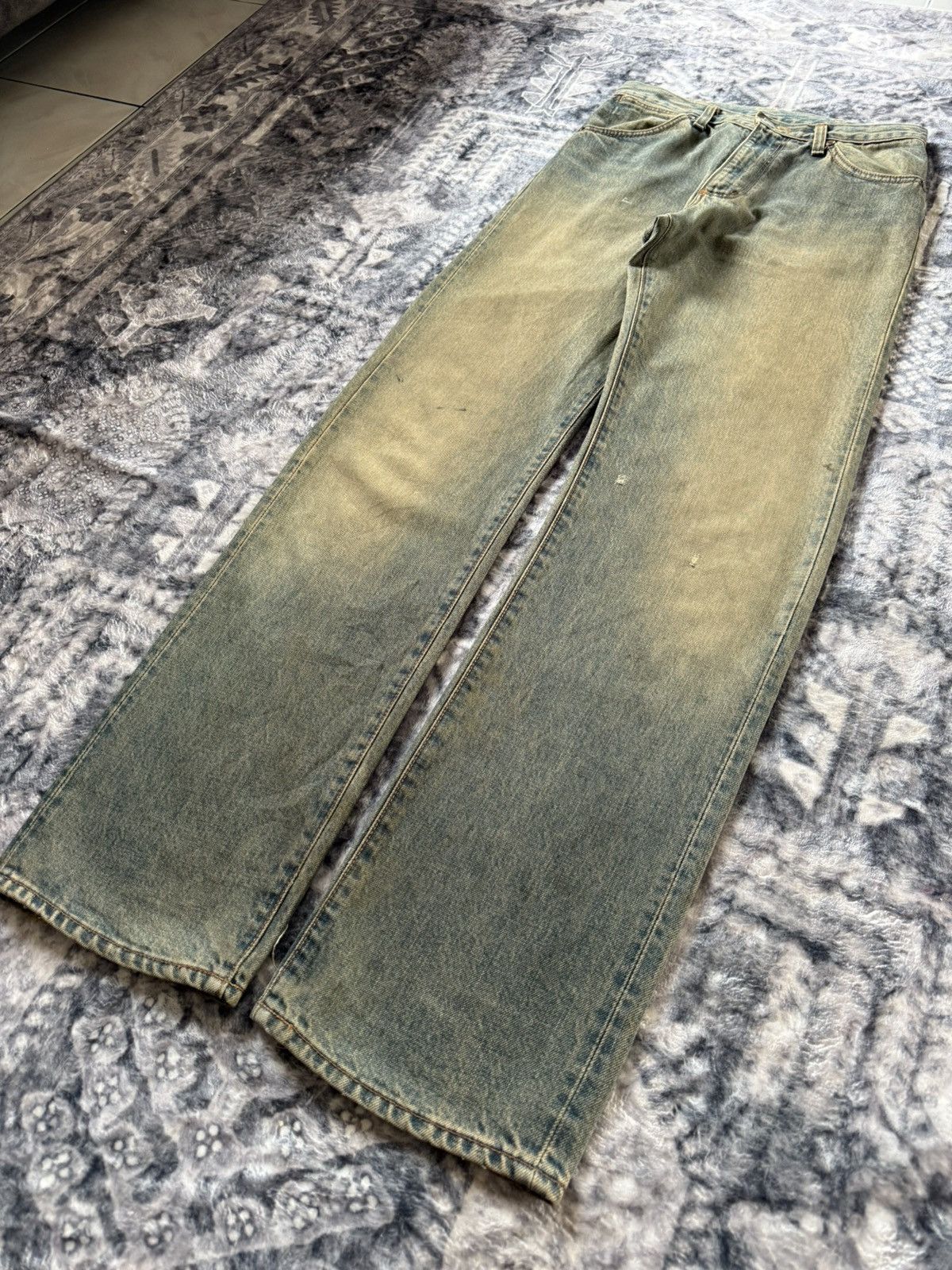 Japanese Brand Vintage Wrangler Earthy Mud Wash Selvedge Straight Jeans Size US 28 / EU 44 - 22 Thumbnail