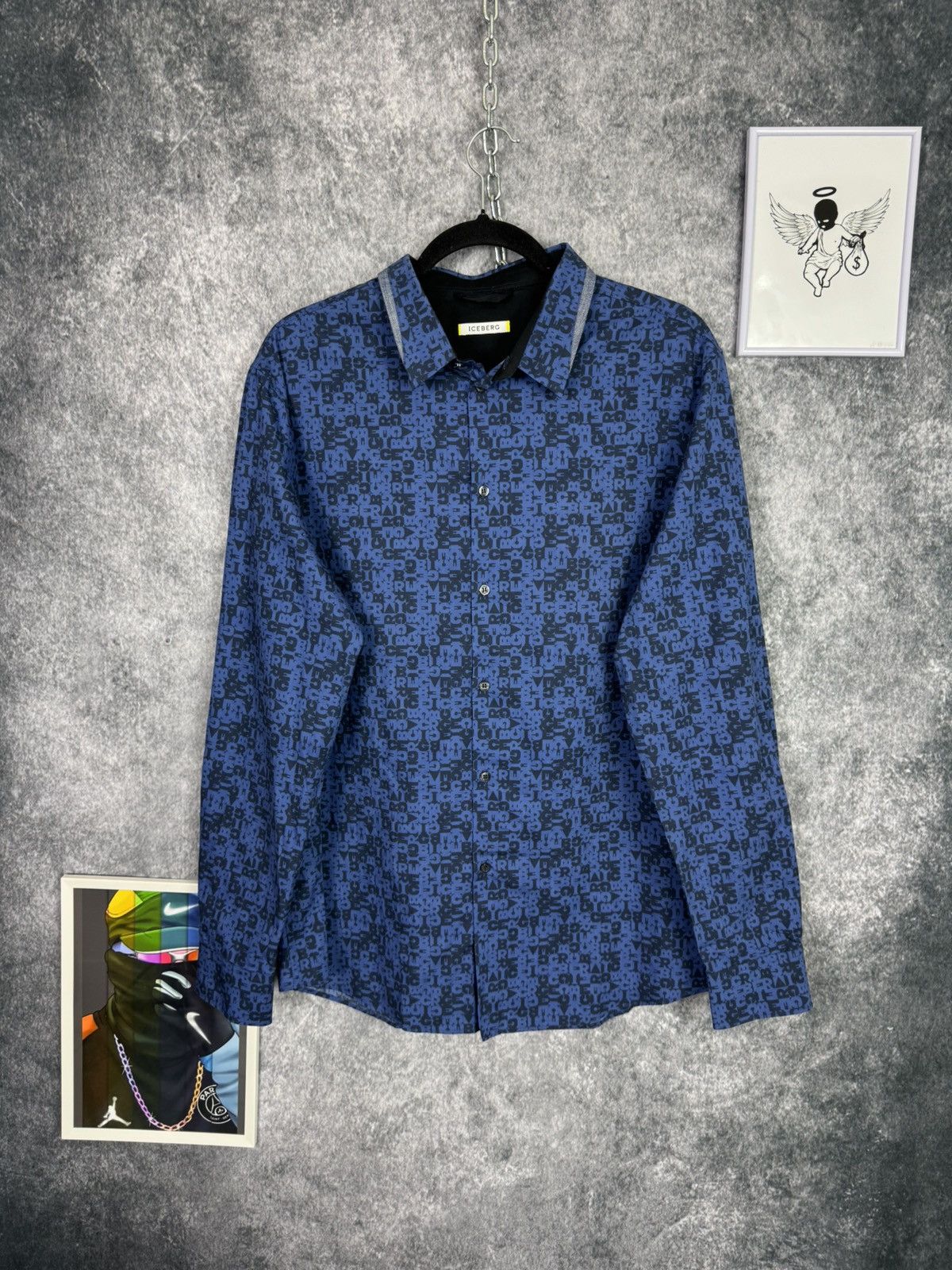 Iceberg Shirt Iceberg men’s size L old money luxury denim multi logo Size US L / EU 52-54 / 3 - 1 Thumbnail