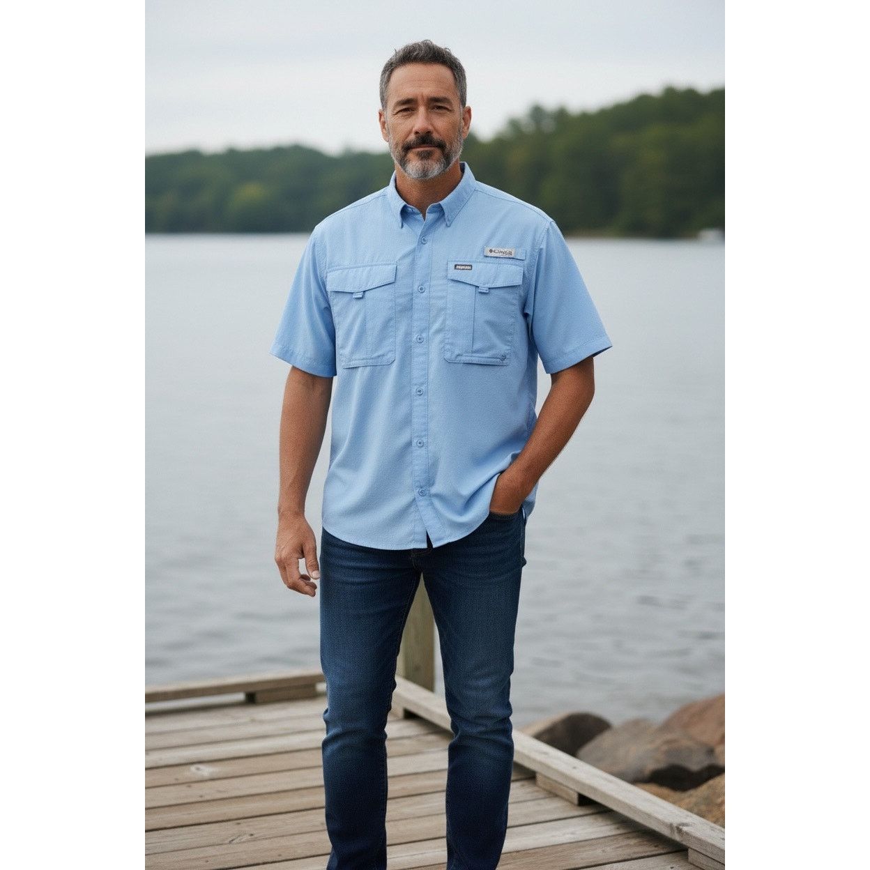 Columbia Columbia PFG Men’s Short Sleeve Vented, Omni-Shade Size XL Size US XL / EU 56 / 4 - 1 Thumbnail
