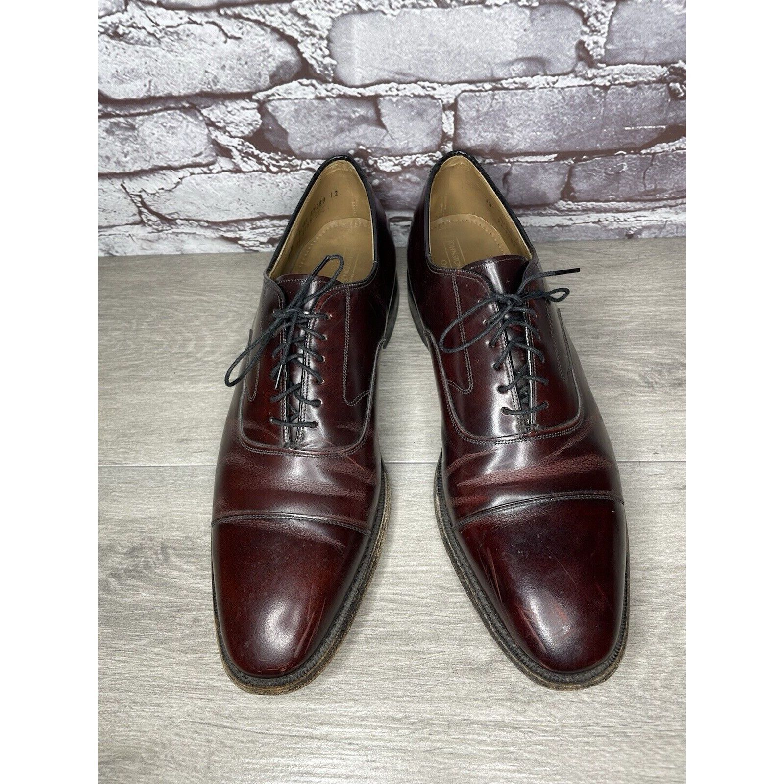 Johnston & Murphy Johnston & Murphy Optima Oxblood Burgundy Leather Dress Shoe Size US 13 / EU 46 - 20 Thumbnail