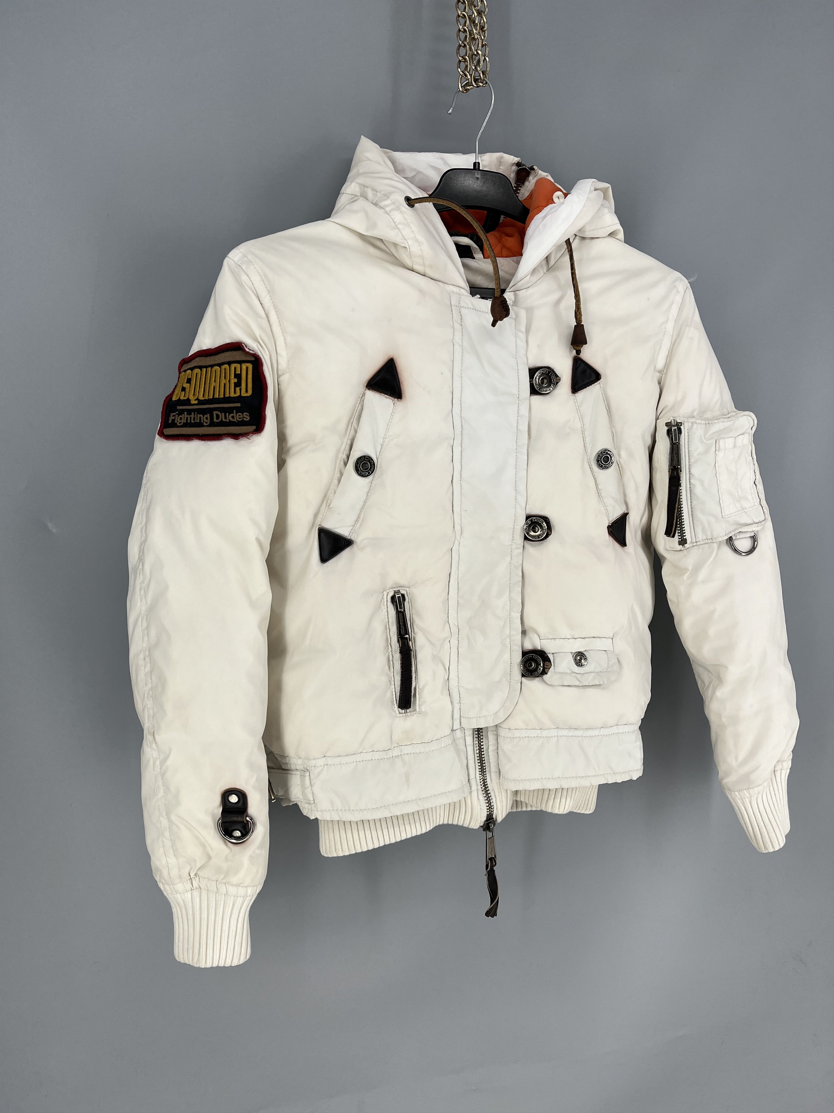 Dsquared2 Vintage DSQUARED2 Goose Down Puffer Jacket White Hood Zip Size M / US 6-8 / IT 42-44 - 2 Thumbnail
