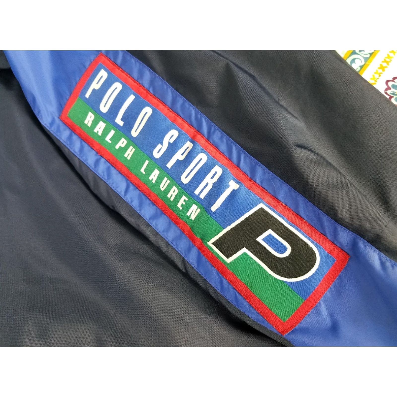 Ralph Lauren VINTAGE Ralph Lauren Polo Sport Stadium Windbreaker Jacket L Mens Blue 90s Spell Out Navy Royal Polo Sport Patch Back Neck 32in 27in pit to pit Size US L / EU 52-54 / 3 - 2 Thumbnail
