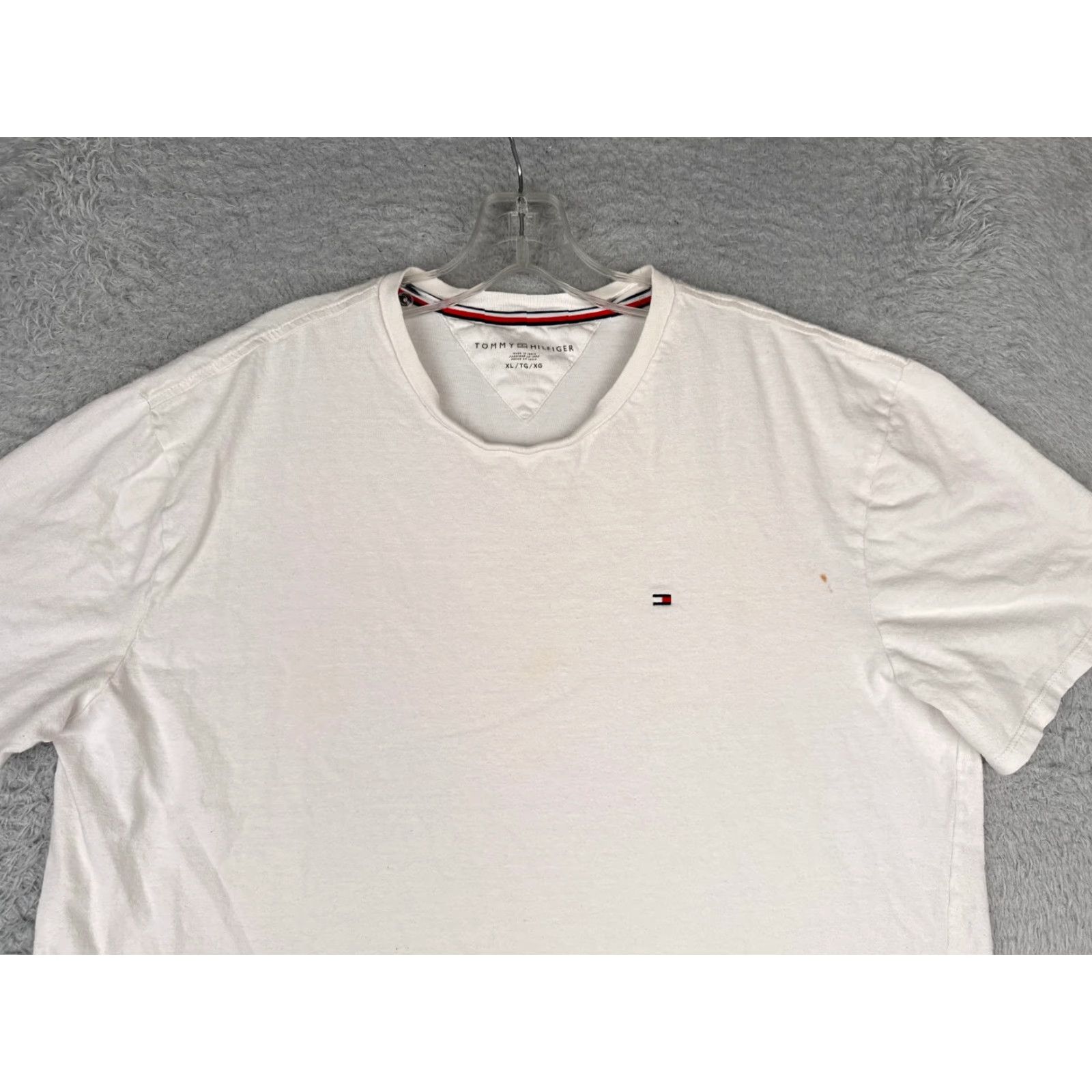 Tommy Hilfiger Tommy Hilfiger Shirt Adult XL White 100% Cotton Short Sleeve Crew READ Size US XL / EU 56 / 4 - 4 Thumbnail