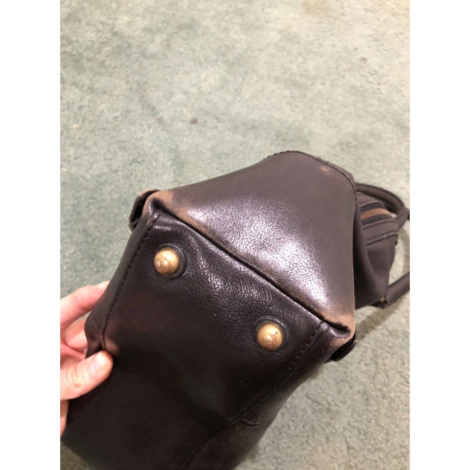 Banana Republic VINTAGE Banana Republic Leather Handbag Purse Hobo Bag Women Large Black Gold Hardware 18 in W x 14 in H, 4 in D RN 54024 CA 17897 Size ONE SIZE - 6 Thumbnail