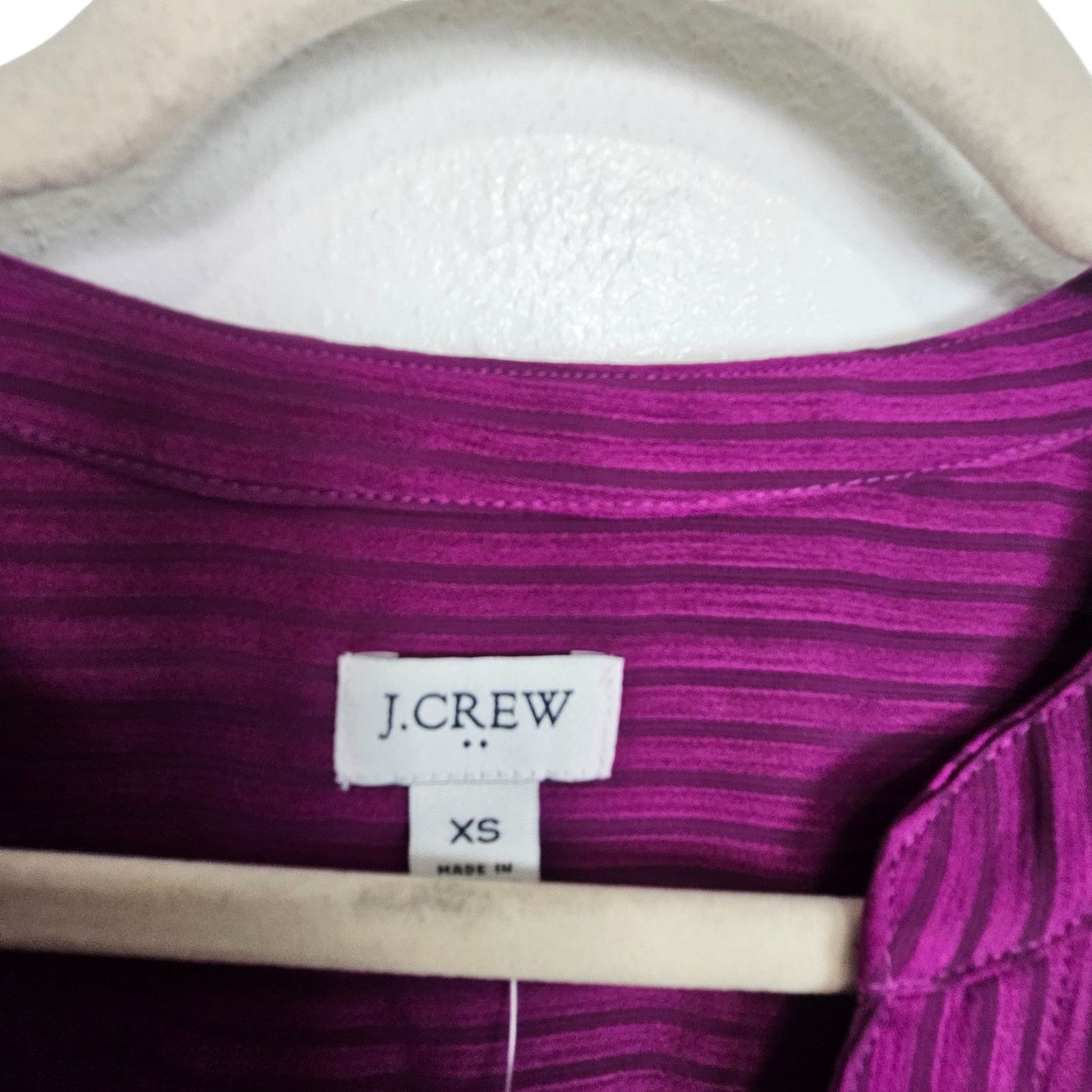 J.Crew J. Crew Womens Shadow Striped Popover Placket Blouse Size XS Size XS / US 0-2 / IT 36-38 - 7 Thumbnail
