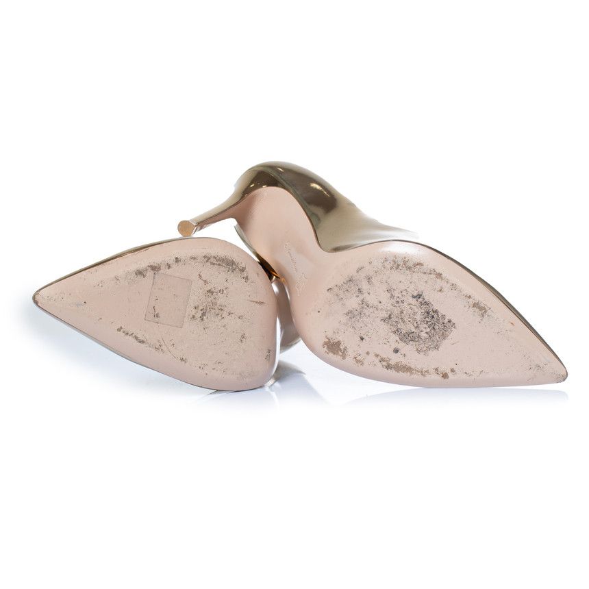 Gianvito Rossi Gianvito Rossi, mirrored leather pumps in gold Size US 10 / IT 40 - 7 Thumbnail
