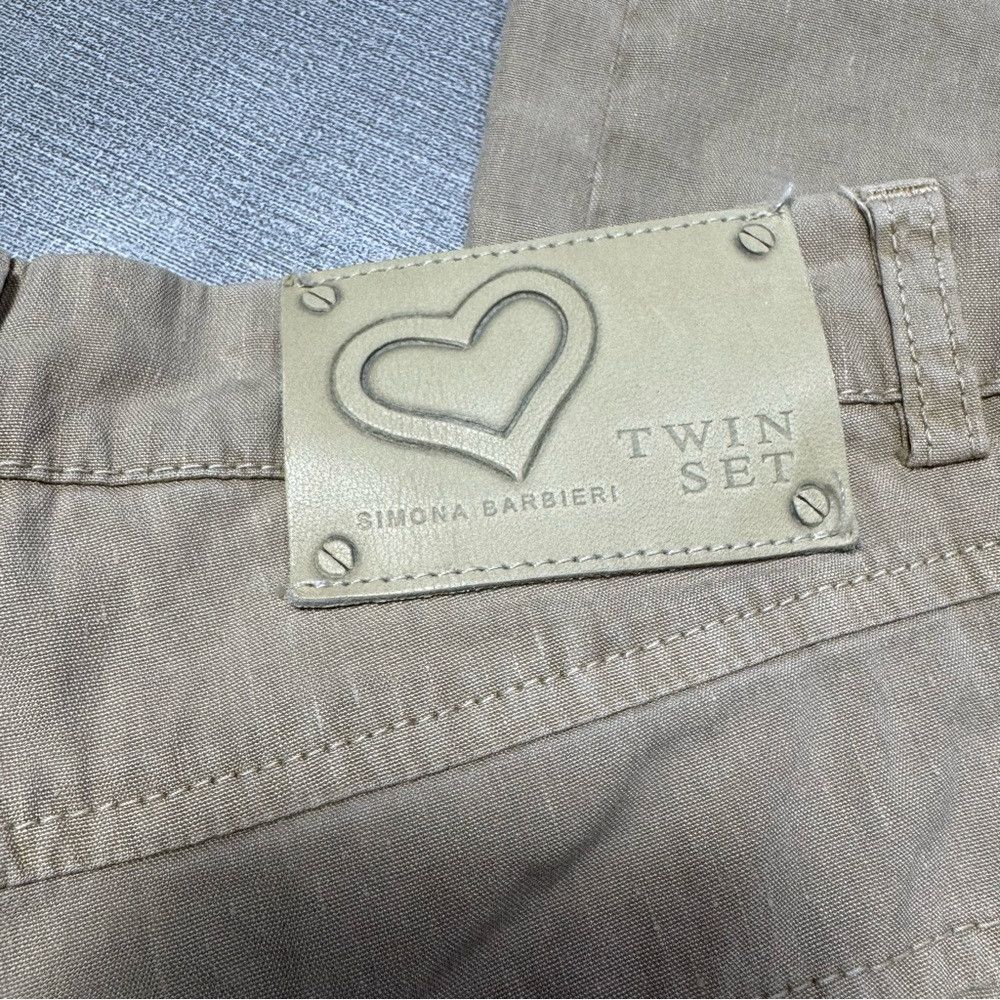 TWINSET Twinset Twin-Set Simona Barbieri Linen Blend Beige Trousers Size 28" / US 6 / IT 42 - 9 Thumbnail