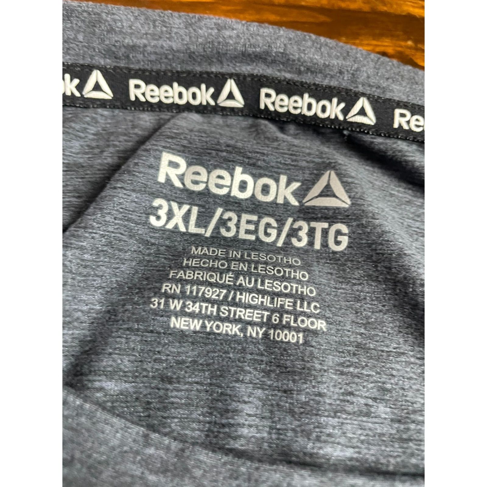 Reebok Reebok Shirt Mens 3XL Gray Activewear Long Sleeve Logo T-Shirt Size XXL / US 16-18 / IT 52-54 - 7 Thumbnail