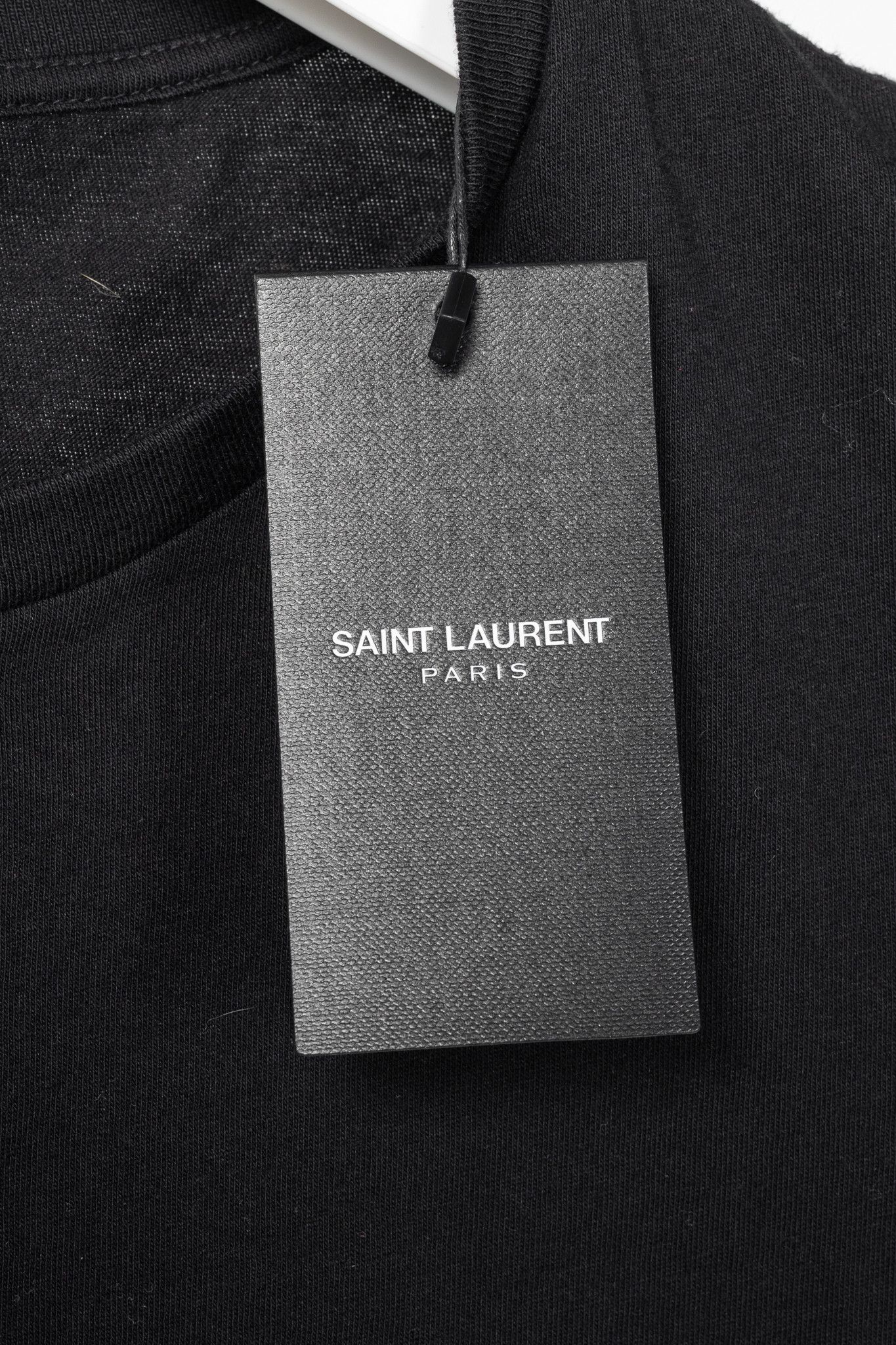 Saint Laurent Paris Saint Laurent Black Cotton-Jersey Short-Sleeve T-Shirt Size S / US 4 / IT 40 - 6 Thumbnail