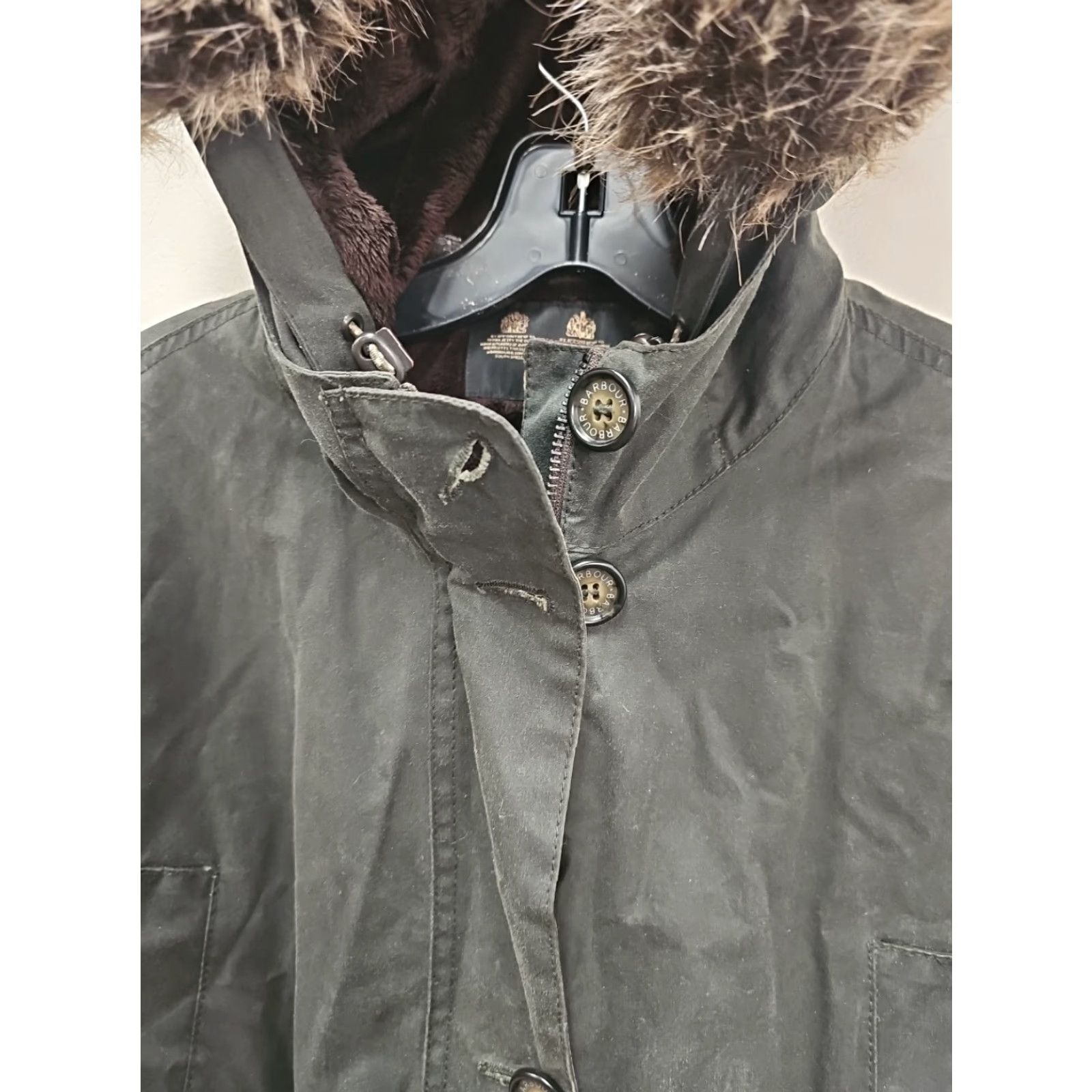 Barbour Barbour Parka Waxed Cotton Green USA SIZE 6 Women Jacket Coat Barbour Thrunton Parka Waxed Size M / US 6-8 / IT 42-44 - 4 Thumbnail