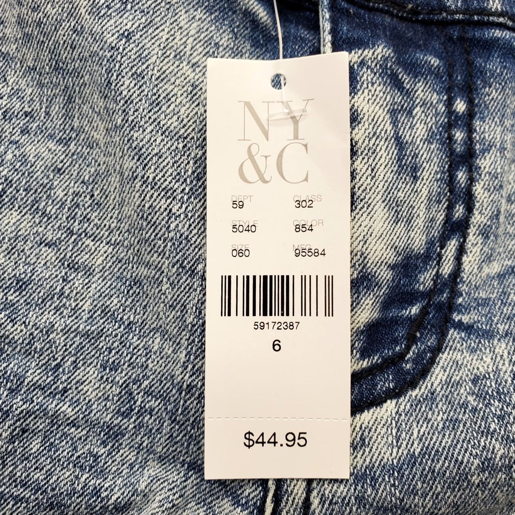 Vintage New York & Company Montauk Jean Shorts Womens Size 6 Blue Denim Stretch Lower Waist Casual Summer 5-Pocket Womens Size 28" / US 6 / IT 42 - 7 Thumbnail