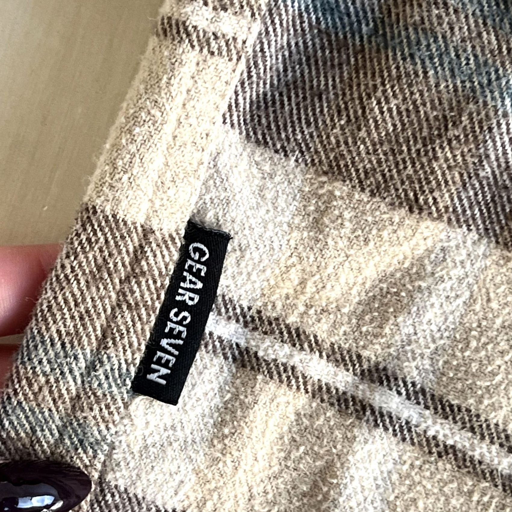 Vintage Gear Seven Shirt Mens Large Brown Plaid Flannel Long Sleeve Button Up Workwear Size US L / EU 52-54 / 3 - 4 Thumbnail