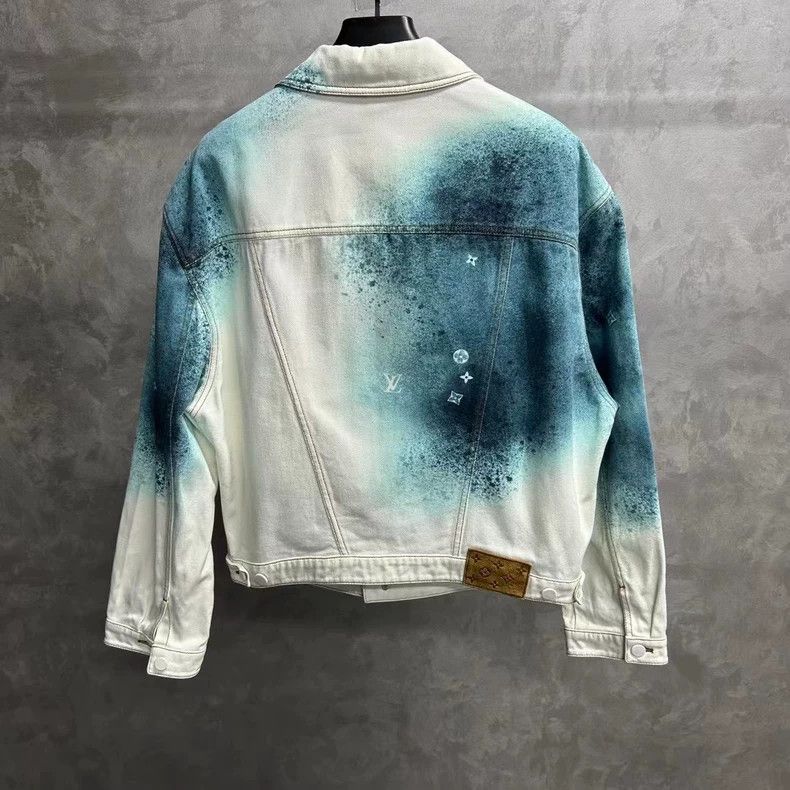 Louis Vuitton Louis Vuitton White and green rendered printed logo denim Size US M / EU 48-50 / 2 - 2 Thumbnail