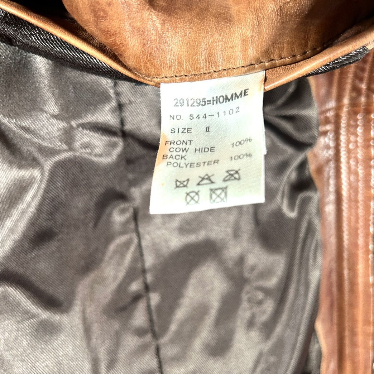 291295=Homme 🔻291295 = Homme Leather Jacket🔻 Size US M / EU 48-50 / 2 - 7 Thumbnail