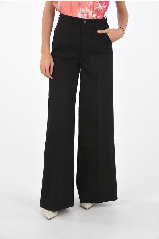 og1mm0624 Midi Rise Palazzo Pants in Black