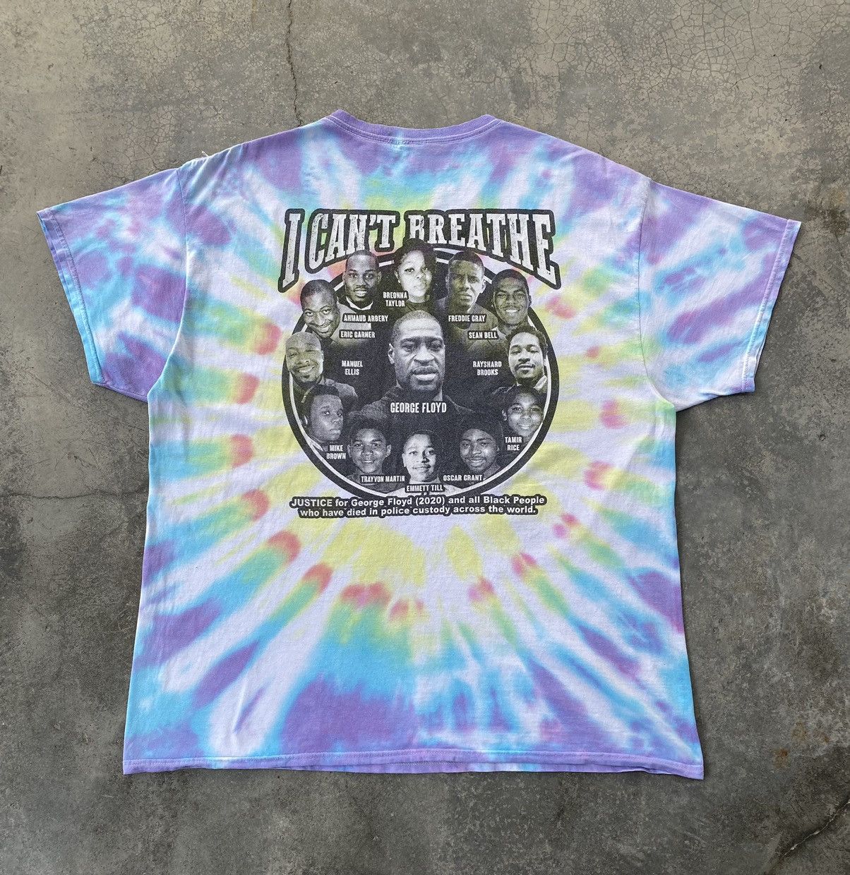 Rap Tees Vintage Thrashed Black Lives Matter Tie Dye Tees Size US XL / EU 56 / 4 - 2 Thumbnail