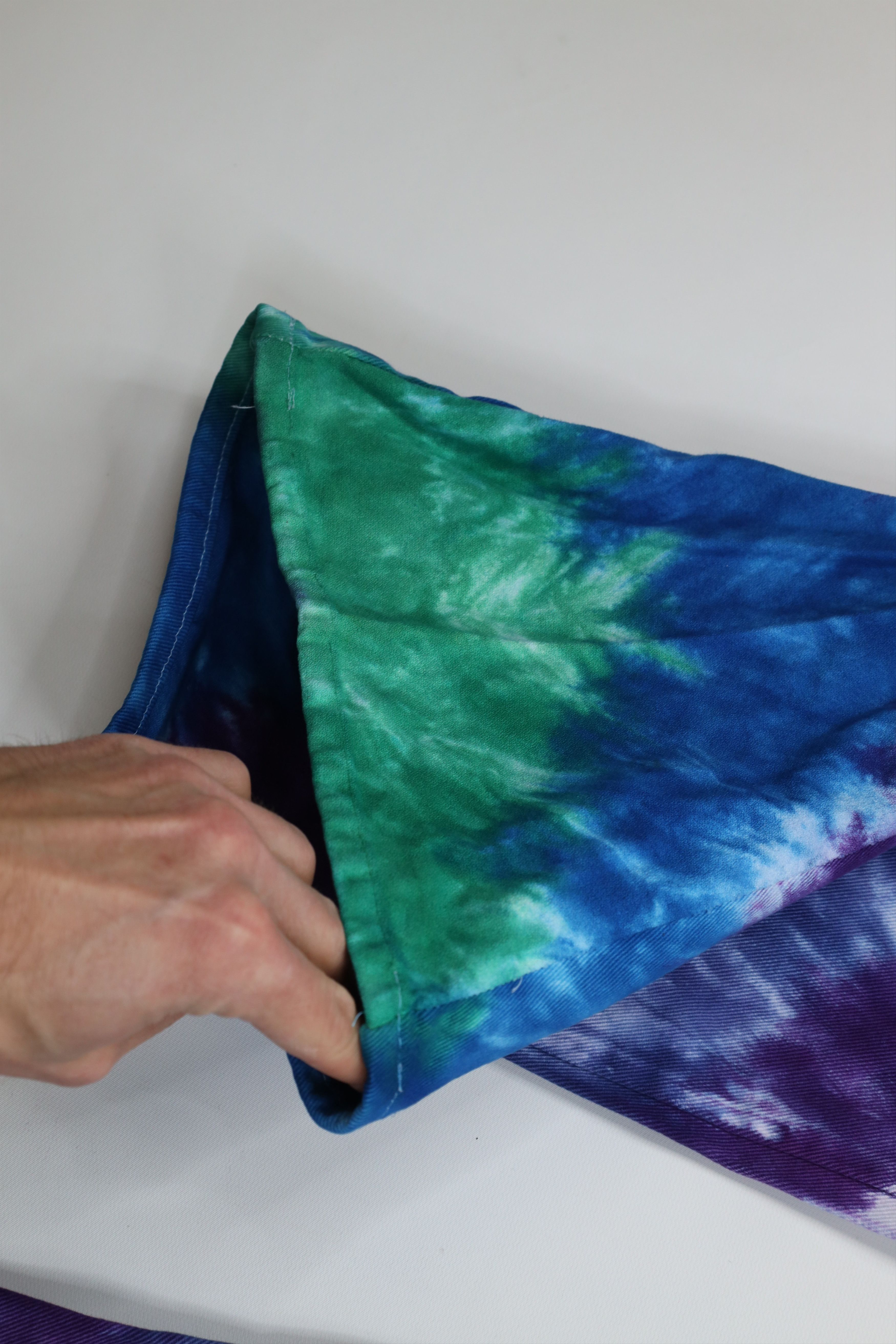 Vintage Vintage 90s Streetwear Tie Dye Bell Bottoms Denim Jeans USA Size 36" / US 14 / IT 50 - 5 Thumbnail
