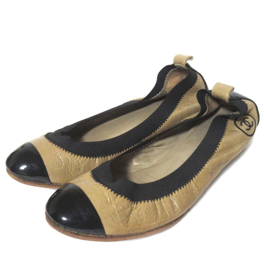 Chanel Chanel Chanel Patent Ballet Flats Leather Shoes DUTY FREE for USA Size ONE SIZE - 1 Thumbnail