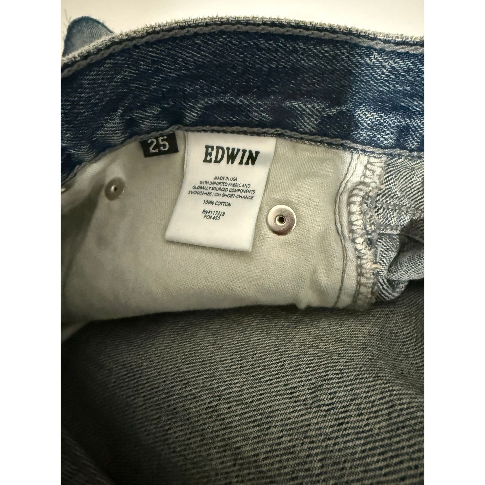Edwin $138 New Edwin Cai Cut off Denim Shorts - Chance - 25 Size 25" / US 0 / IT 36 - 8 Thumbnail