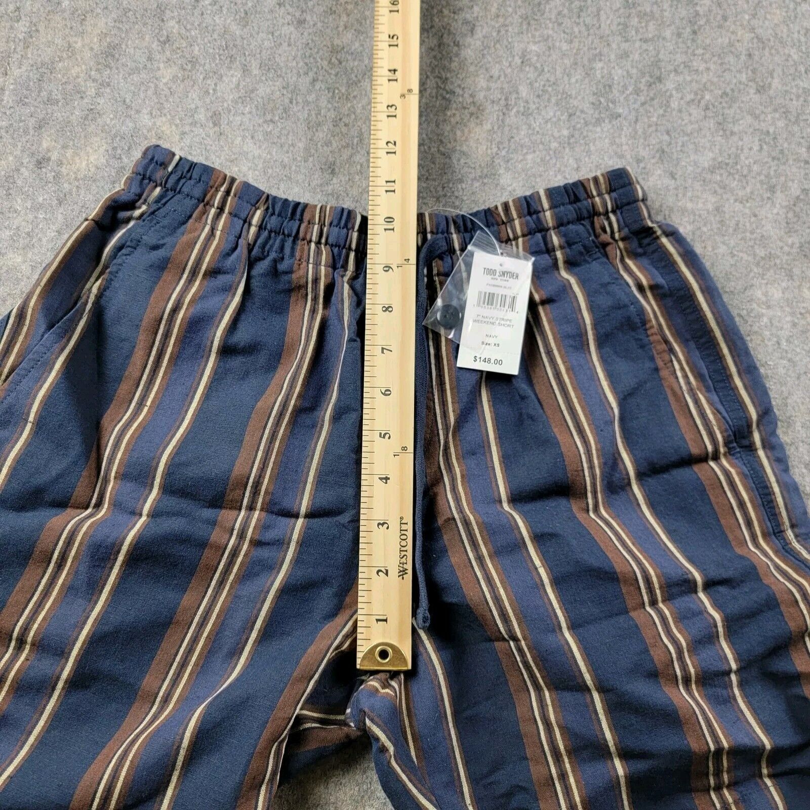 Todd Snyder Todd Snyder Weekend Shorts 7” Brown Striped Size XS Size US 26 / EU 42 - 6 Thumbnail