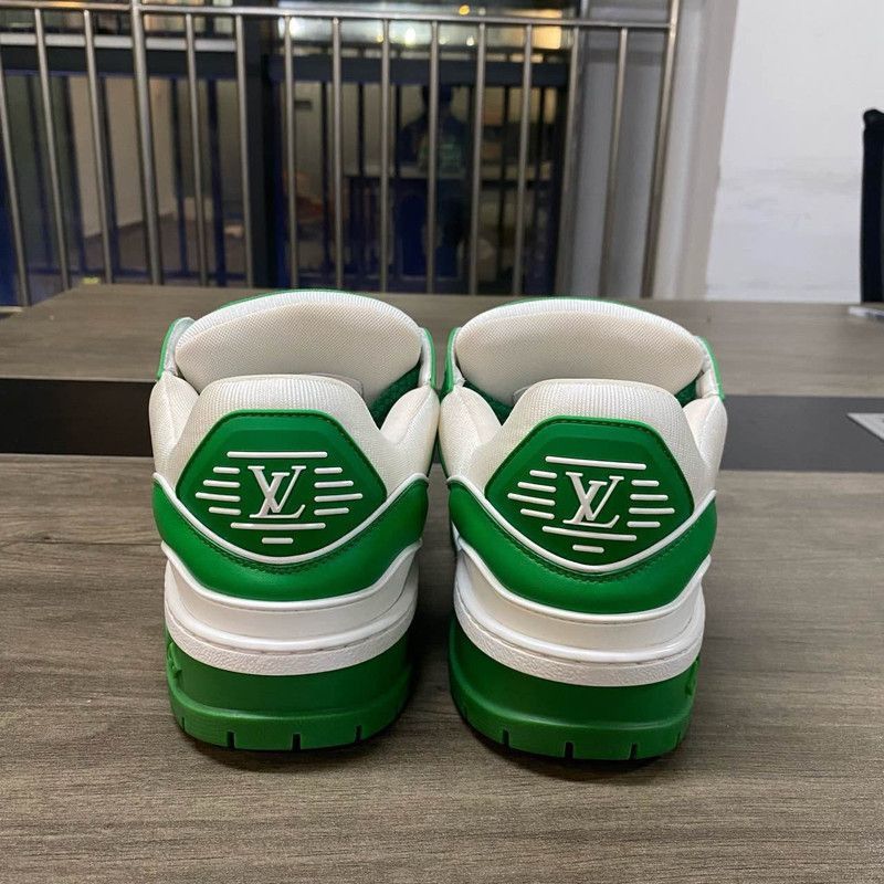 Louis Vuitton Louis Vuitton Trainer Maxi Sneakers in White and Green -250 Size US 8.5 / EU 41-42 - 3 Thumbnail