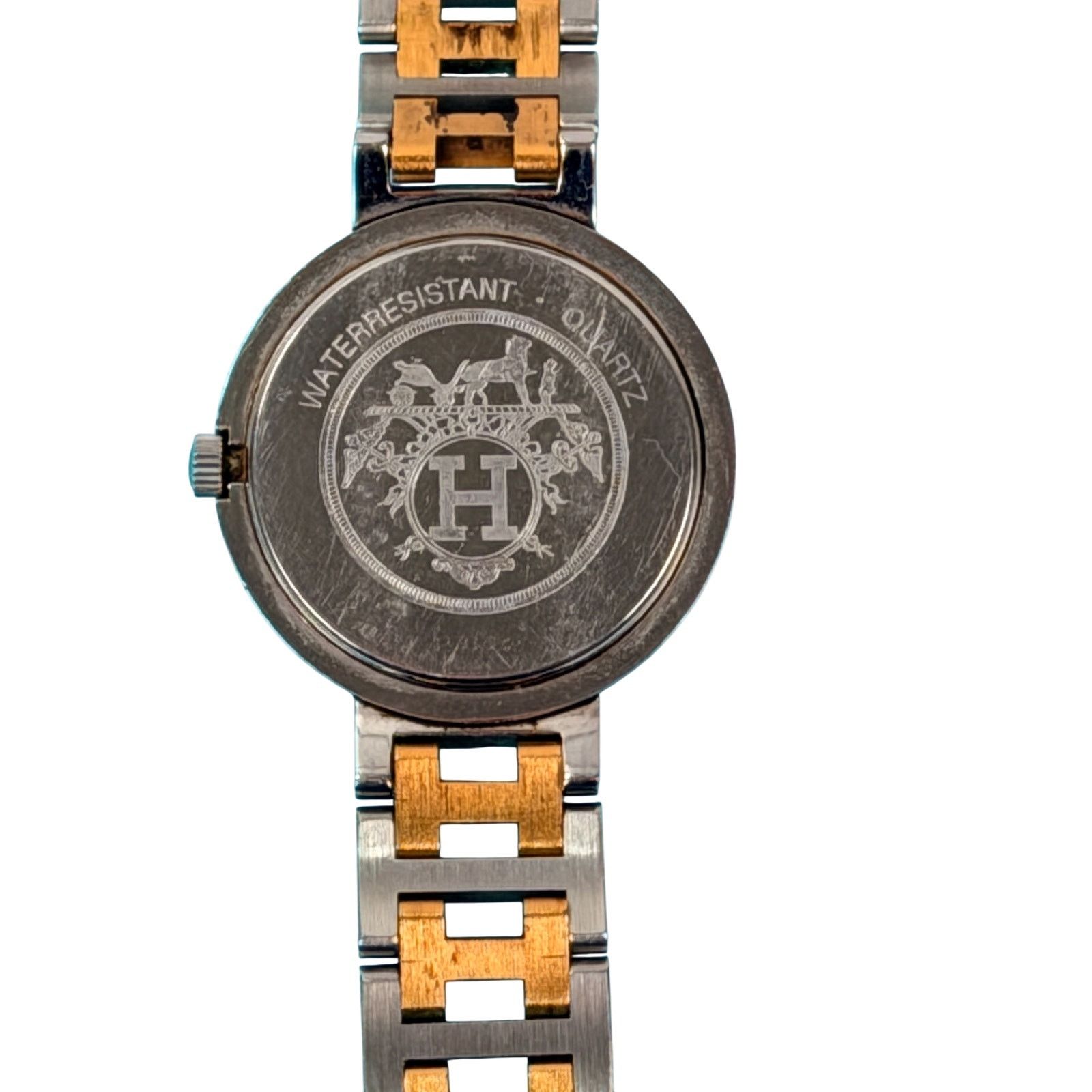 Hermes Hermès Clipper vintage two-tone watch H-link Size ONE SIZE - 4 Thumbnail