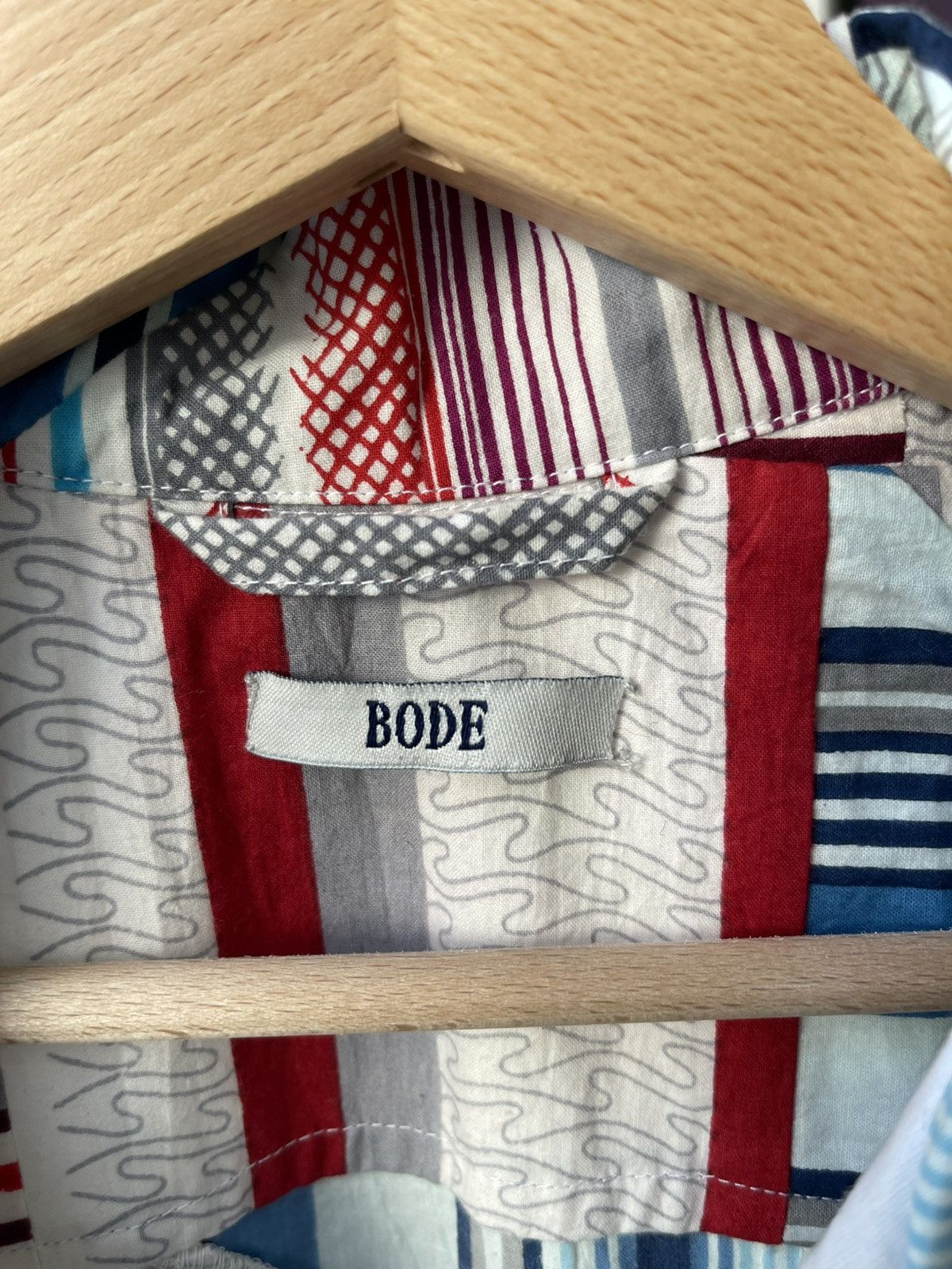 Bode Bode Patchwork Oxford Long Sleeves Shirt Size US S / EU 44-46 / 1 - 3 Thumbnail
