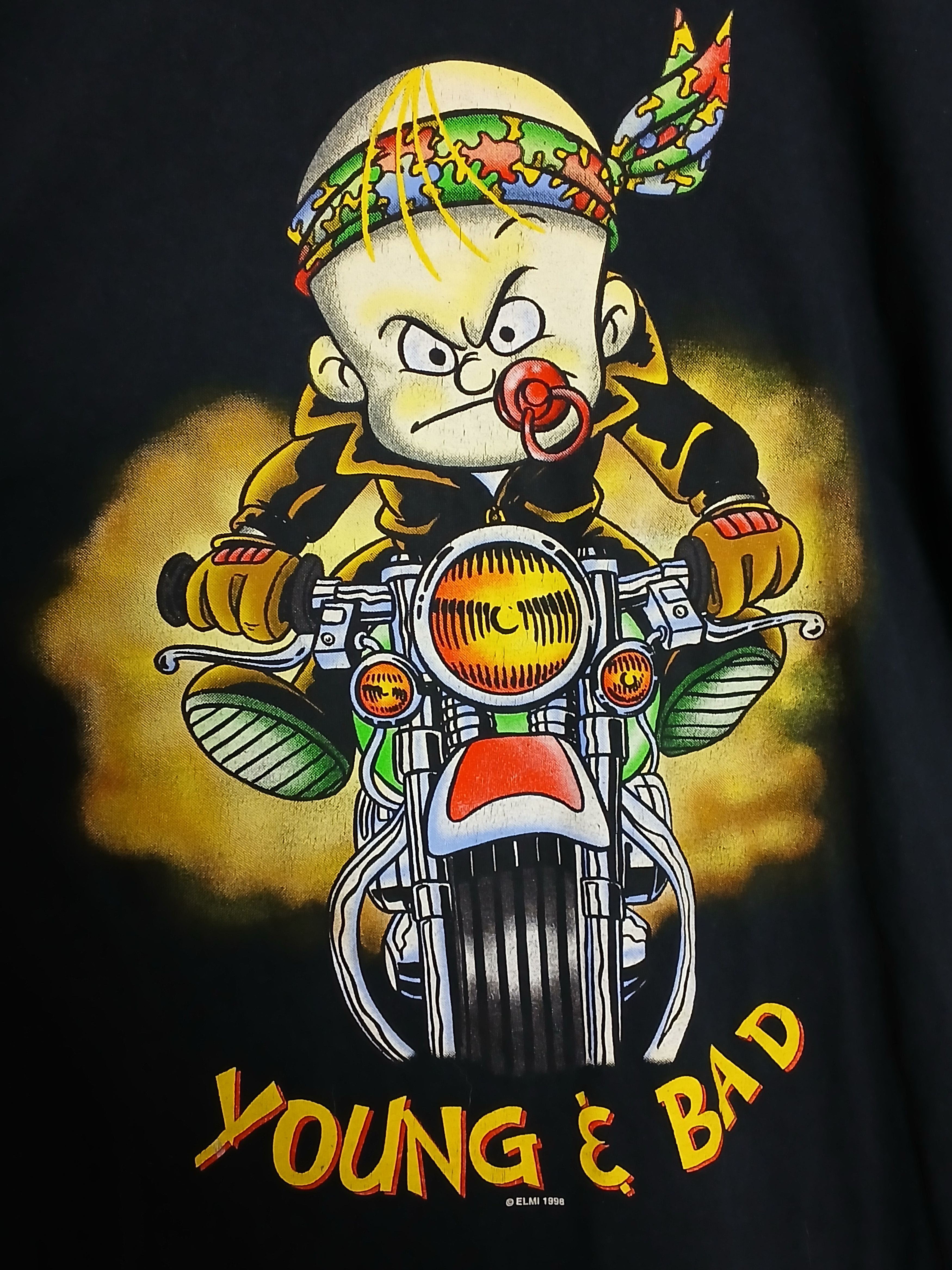 Cartoon Network × Vintage Vintage 1998 Young & Bad Moto Racing T-Shirt Size US L / EU 52-54 / 3 - 3 Thumbnail