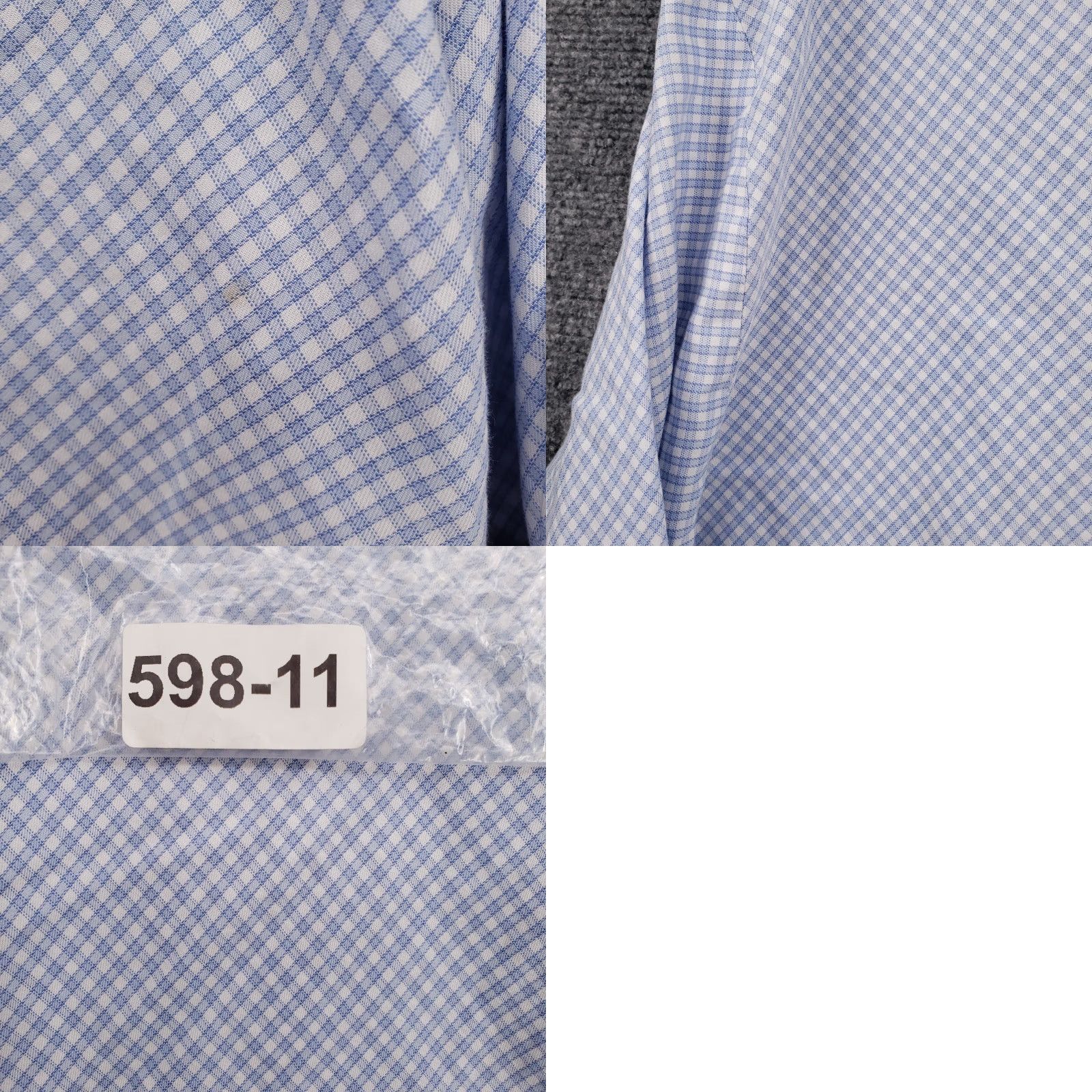 Hugo Boss HUGO BOSS Dress Shirt Mens 17 Blue Plaid Long Sleeve Button Up 100% Cotton Collared Shirt Size 17 Regular Chest 46in Business Casual Women? Mens Size 46R - 9 Thumbnail