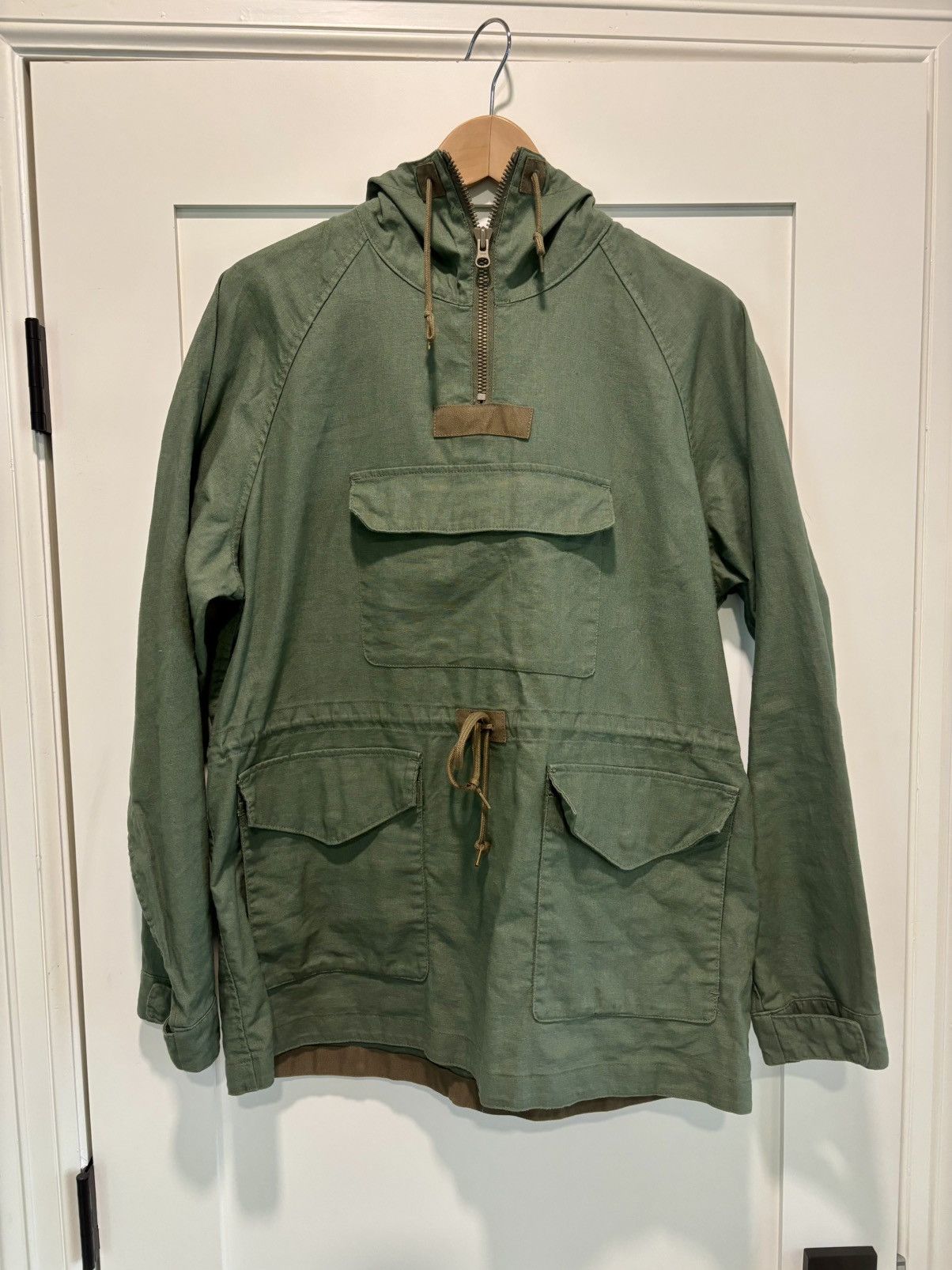 Fujito Fujito Sage Green Linen Anorak Size US S / EU 44-46 / 1 - 1 Thumbnail