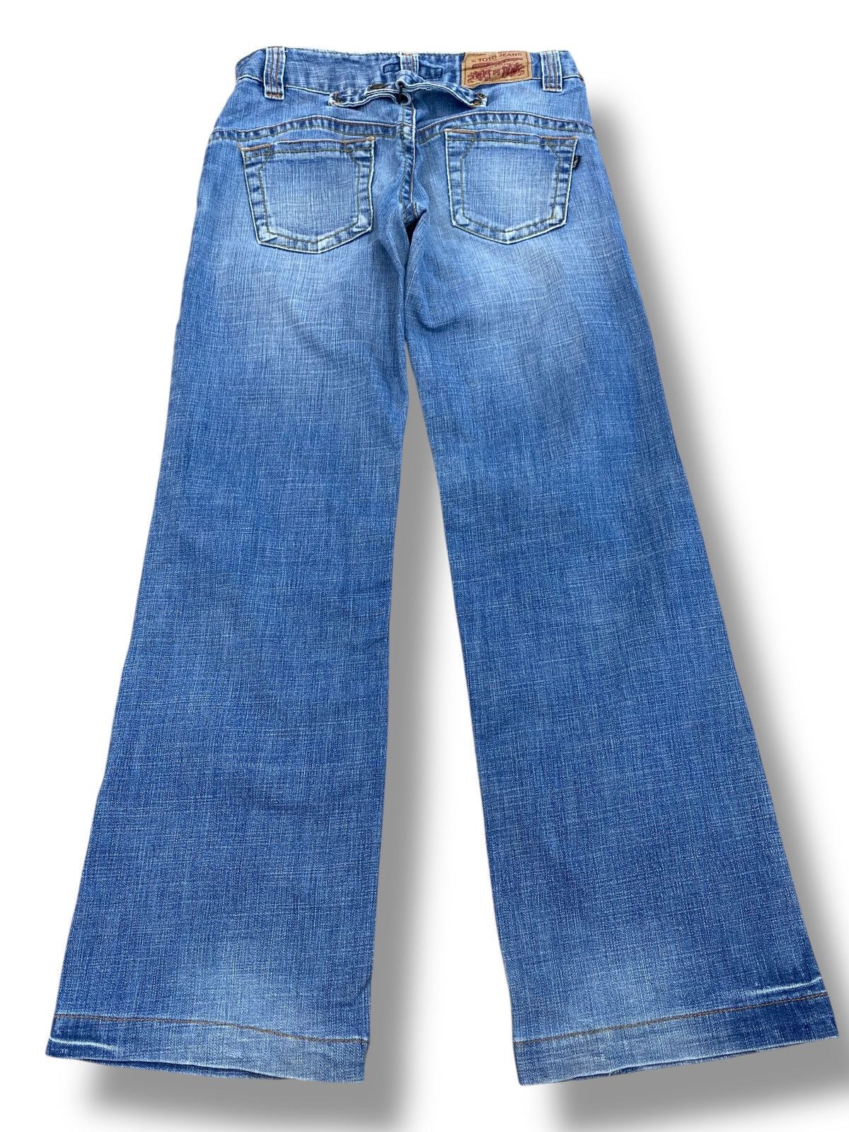 Other Japanese Brand Faded Wash Buckle Back Style Loose Jeans Size US 28 / EU 44 - 3 Thumbnail