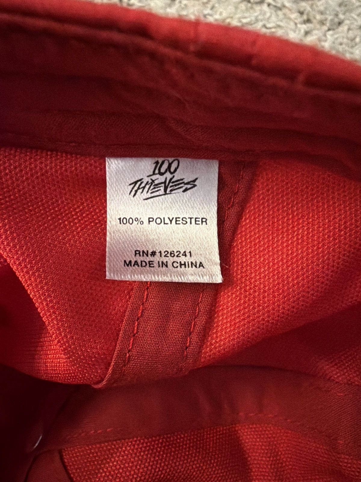 100 Thieves 100 Thieves Red Golf Hat Size ONE SIZE - 3 Thumbnail