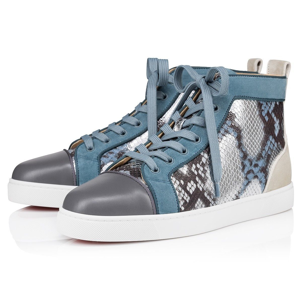 Christian Louboutin o1s1wg110125 Louis Orlato High-Top Sneakers in Multicolor Size US 7 / EU 40 - 1 Thumbnail