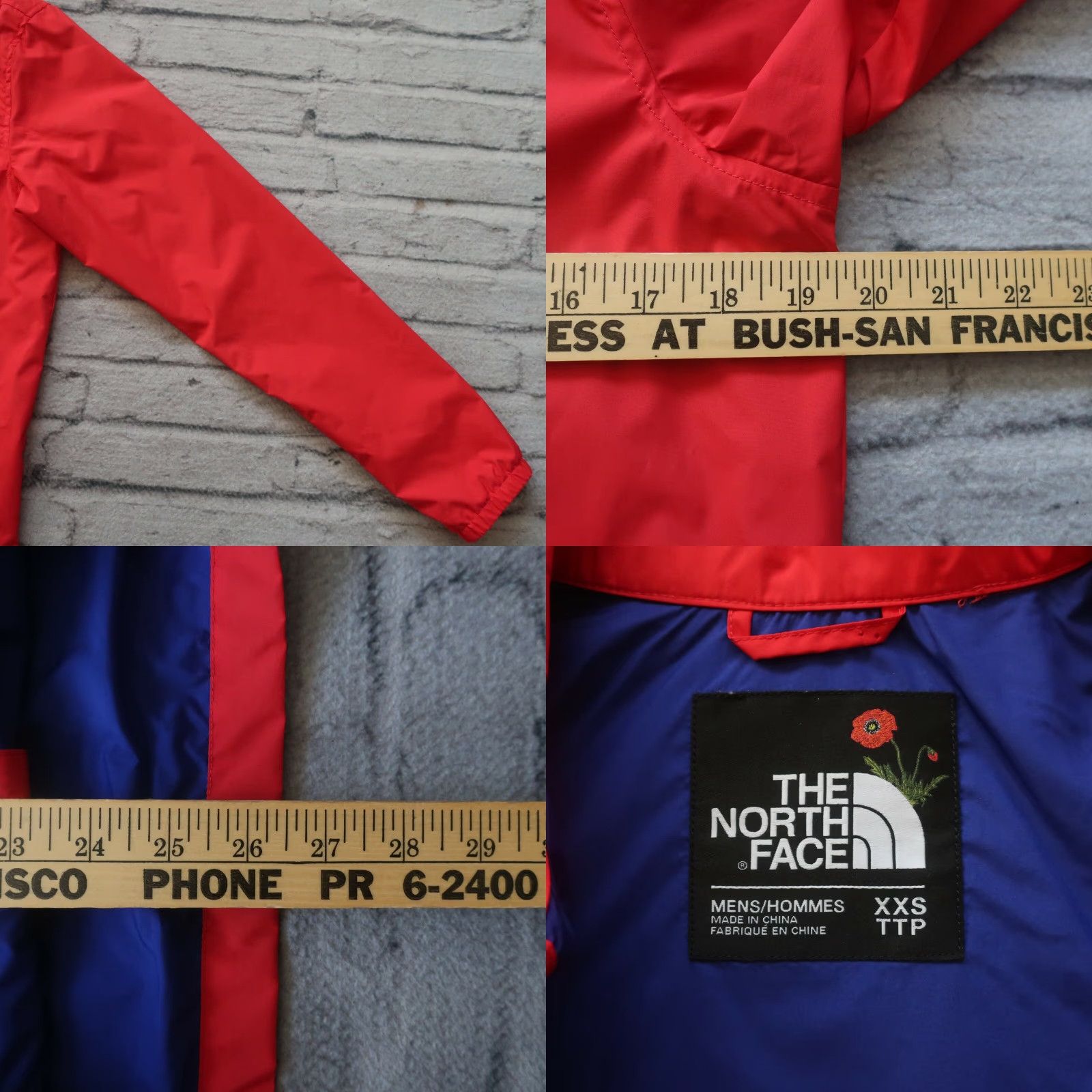 Nordstrom North Face x Olivia Kim Coaches Jacket Men XX-Small Red Floral/Nylon Jacket Size US XXL / EU 58 / 5 - 8 Thumbnail
