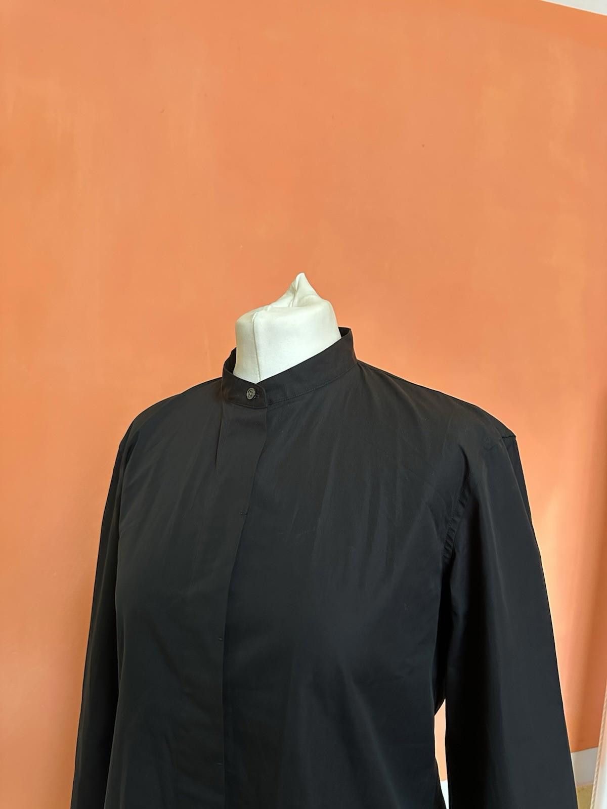 Jil Sander × Uniqlo Uniqlo x Jil Sander Black Silk Stand Collar Shirt XS Size XS / US 0-2 / IT 36-38 - 4 Thumbnail