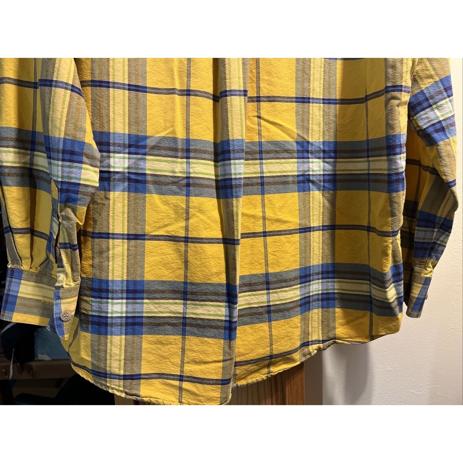 Roper Roper Vintage Men’s L Yellow Plaid LS Cotton Western Shirt Size US L / EU 52-54 / 3 - 13 Thumbnail