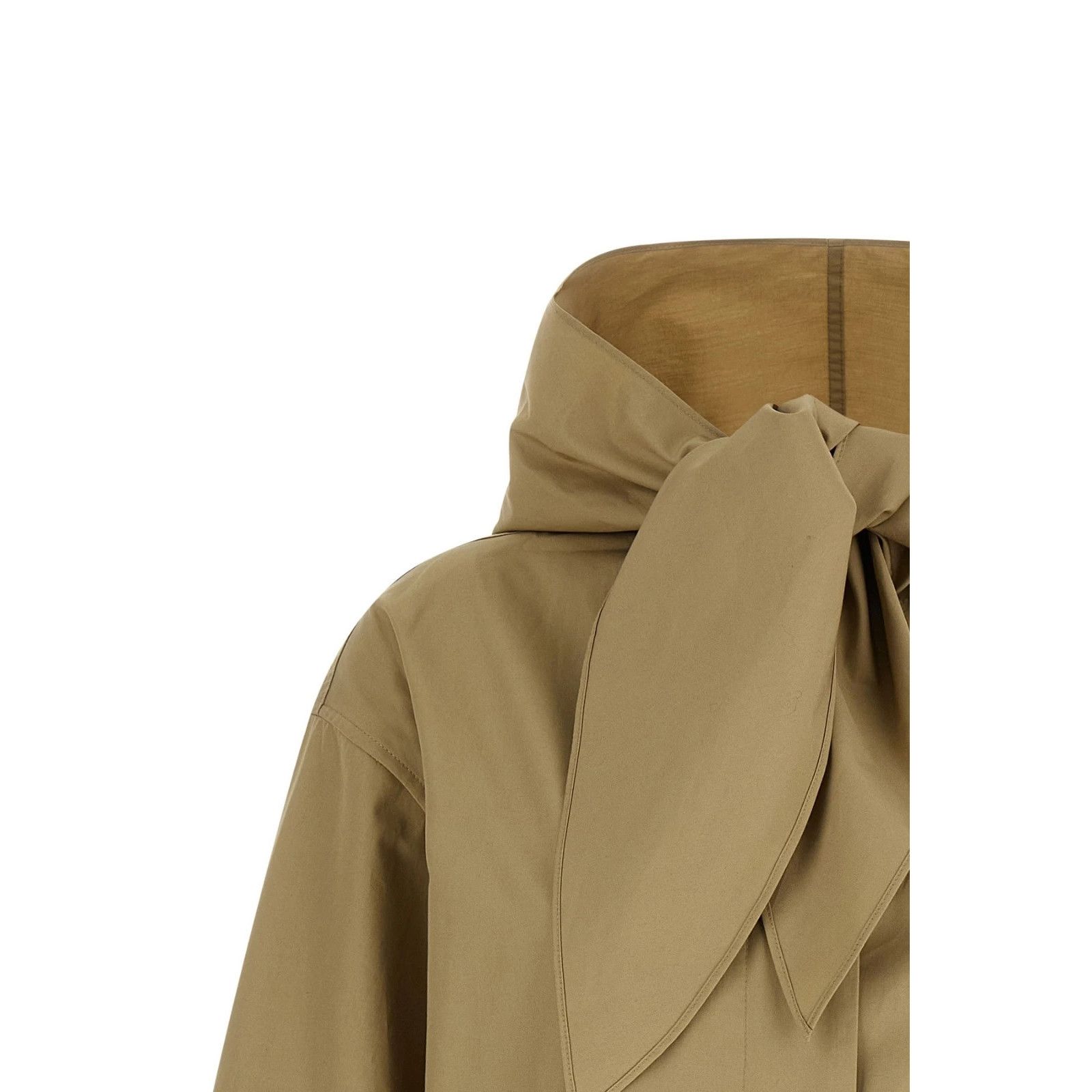Toteme TOTEME Technical Scarf Beige Bow Cotton Jacket New & Authent Size XXS / US 00 / IT 34 - 4 Thumbnail
